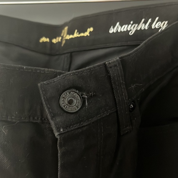 7 for all mankind, gold label, black cotton denim. Size 27. - Picture 3 of 6
